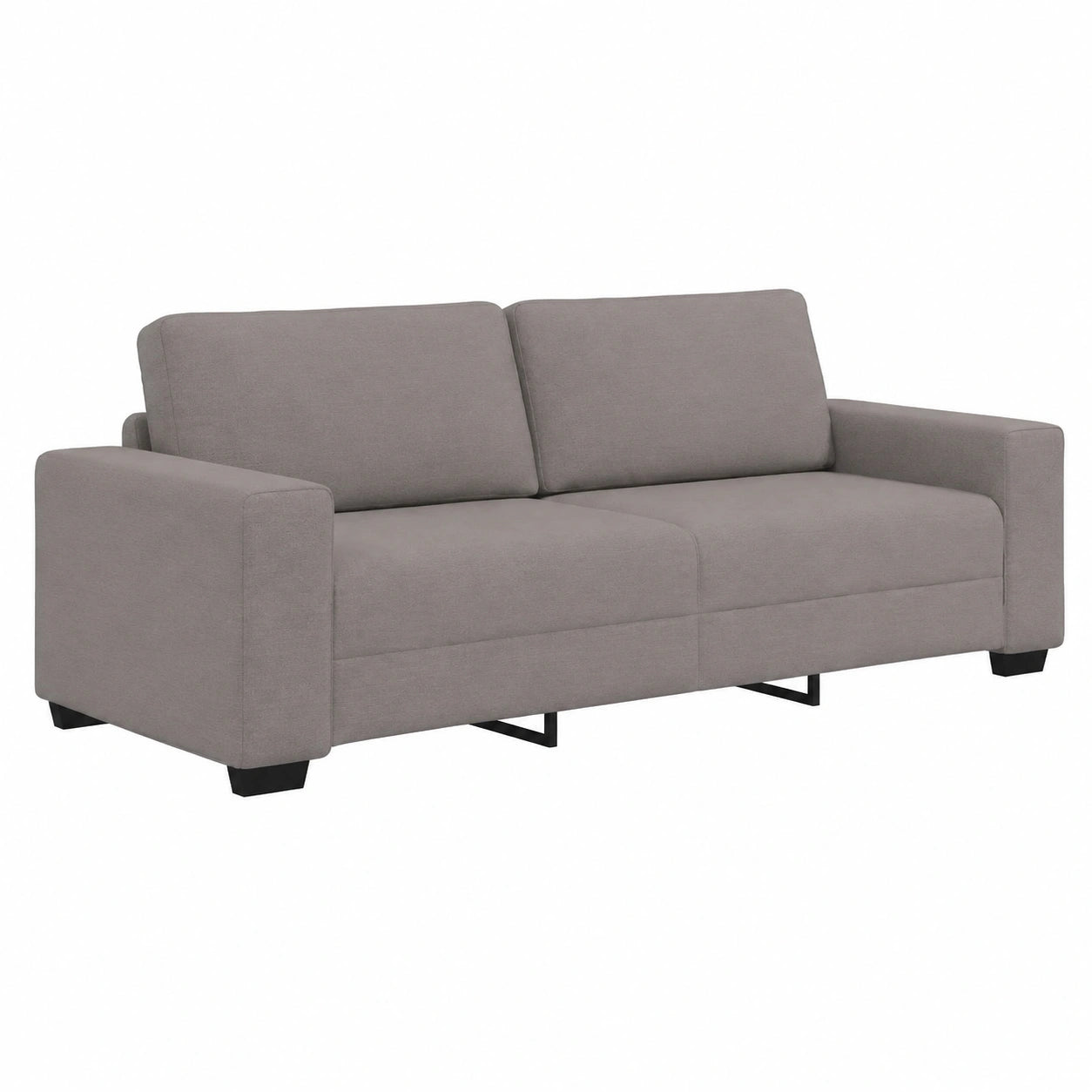 Divano a 3 Posti in Tessuto Tortora 220x77x82 cm - Confortevole e Stile Moderno