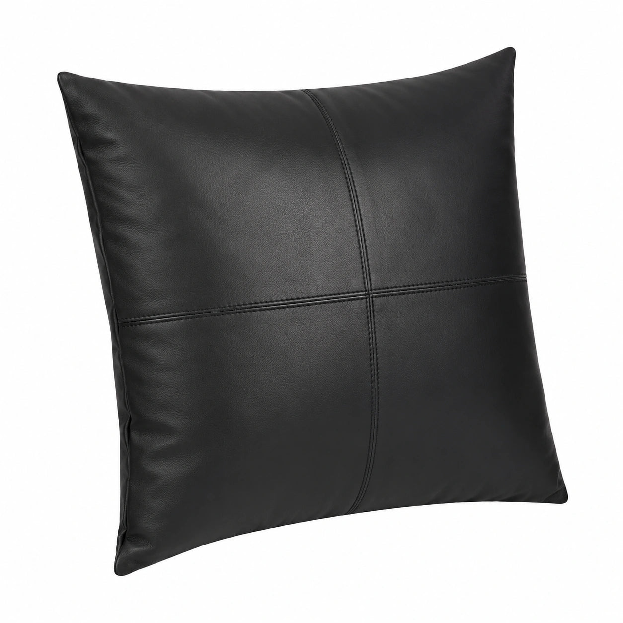 Copripiumino in Pelle Nera Spessa per Divano, Stile Moderno (64x64 cm)