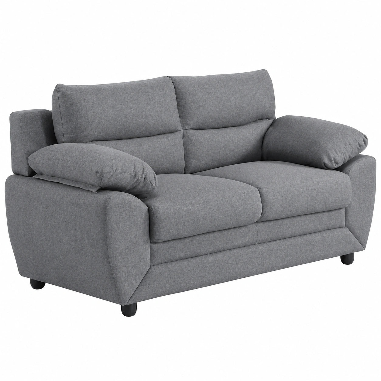Divano 2 posti in tessuto antracite - Comfort e design raffinato