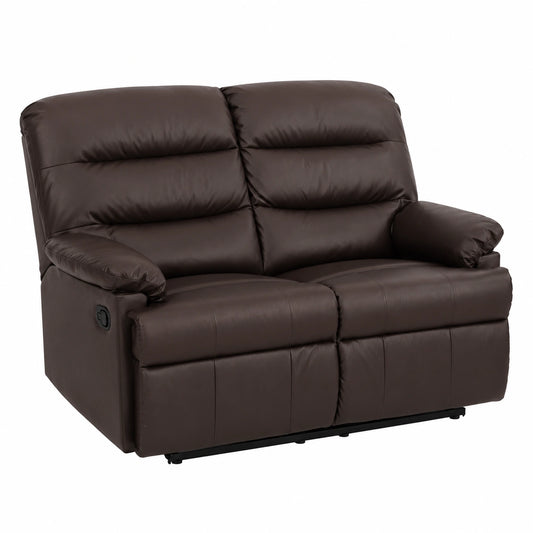 Divano Reclinabile Mara in Ecopelle Marrone 130x80x100 cm