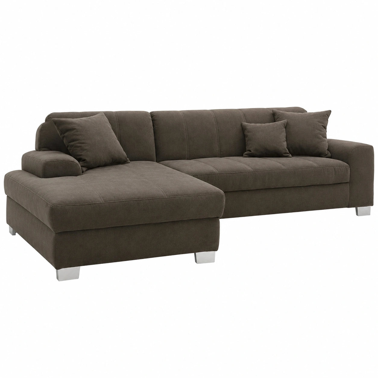 DIVANO ANGOLARE LETTO CAPRI - 239x152x75 CM, COLOR CACHI