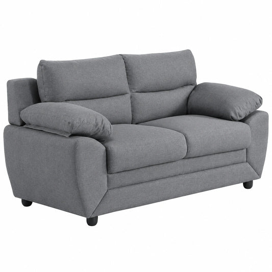 Divano 2 posti in tessuto antracite - Comfort e design raffinato