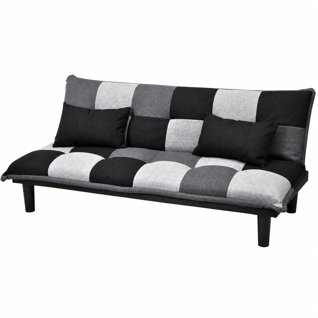 SAMIRA Divano Letto Clic Clac in Tessuto Grigio Design Moderno
