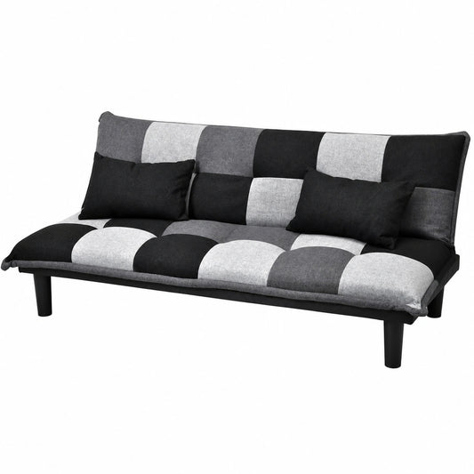SAMIRA Divano Letto Clic Clac in Tessuto Grigio Design Moderno